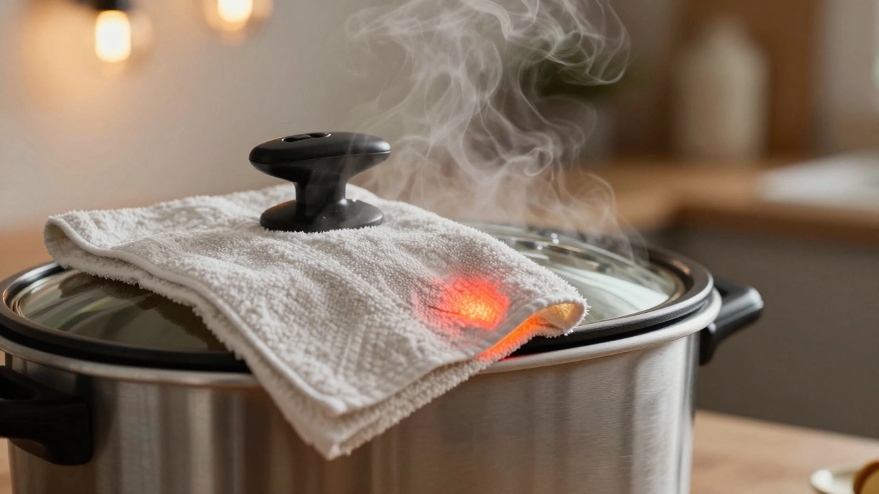 Is It Safe to Leave a Tea Towel Under a Slow Cooker Lid?