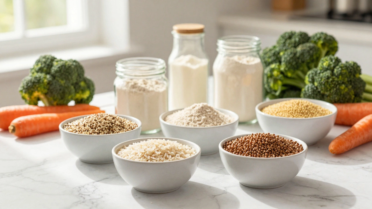 Bowl of quinoa and safe gluten-free grains
